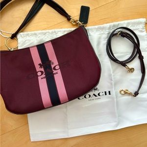 Coach Sutton Horse and Carriage Bag in Signature Jacquard Oxblood